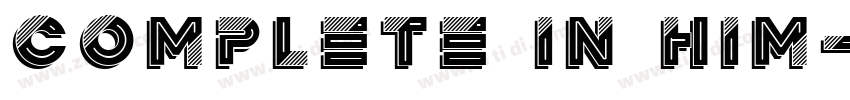 complete in him字体转换
